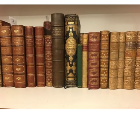 BROWNING (Robert) The Poetical Works, in 2 vols. 1907, 8vo, half morocco by Bumpus, a.e.g., Peel bookplate; RILEY (H T) Memoi