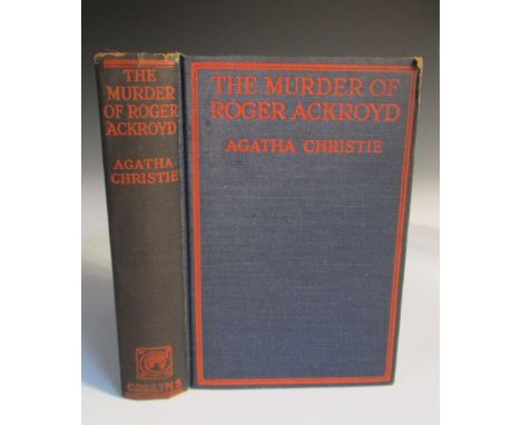 CHRISTIE (Agatha) The Murder of Roger Ackroyd, first edition. London: W. Collins Sons & Co., 1926, 8vo, publisher's blue clot