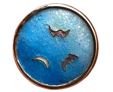 1 Medium size late 19th C. foil enamel known as Gin Bari work. This beautiful Japanese button is done in the Gin Bari techniq