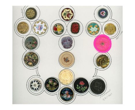 21 Medium 19th-20th century in assorted material examples. Here is a lovely card of assorted flowers in assorted materials in
