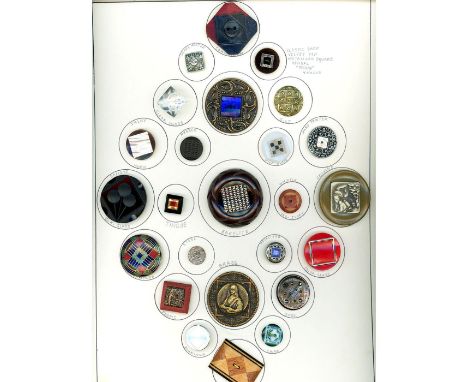 25 S/M/L 19th-20th century assorted material examples. This card includes a variety of materials either in square shape or a 