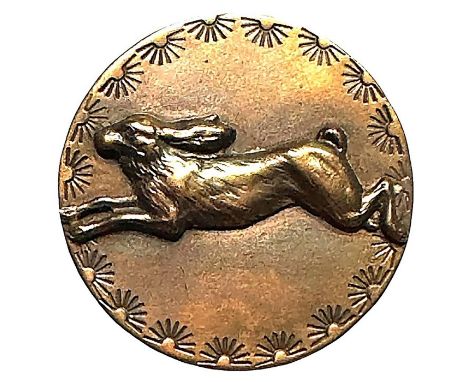 1 Large 20th C. Running Rabbit button by the late Faith Strobel. This nice selection came to us from a collector outside the 