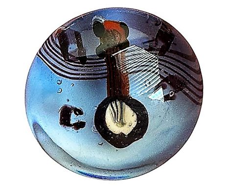 1 Medium size 20th century Will Stokes Paperweight example. Will Stokes of Washington state made fantastic paperweight button