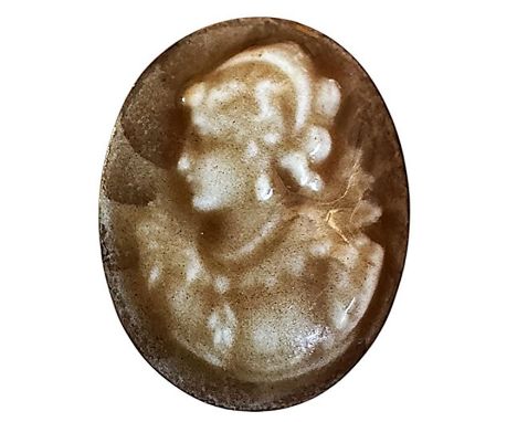 1 Medium size oval 19th century "Pate Sur Pate" button. This example has been always considered to be in this technique of Pa