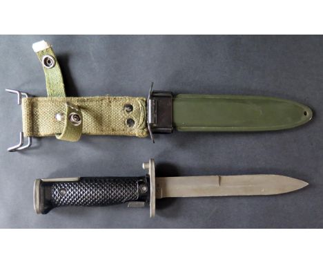 American M5 Bayonet in Plastic Scabbard.  Blade marked M-5. 