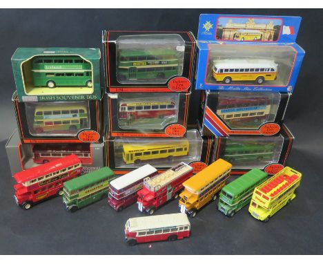 Six EFE 1:76 Scale Model Buses and Coaches and others including Corgi 