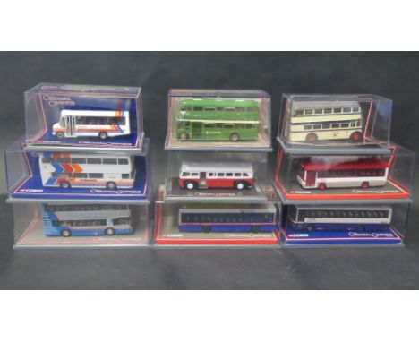 Nine Corgi Original Omnibus 1:76 Scale Buses and Coaches Boxed 