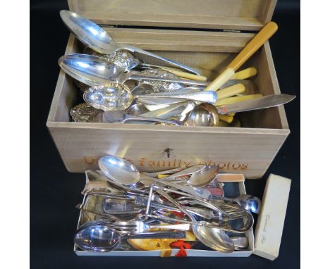 A Selection of Electroplated Silver including a pair of basting spoons 
