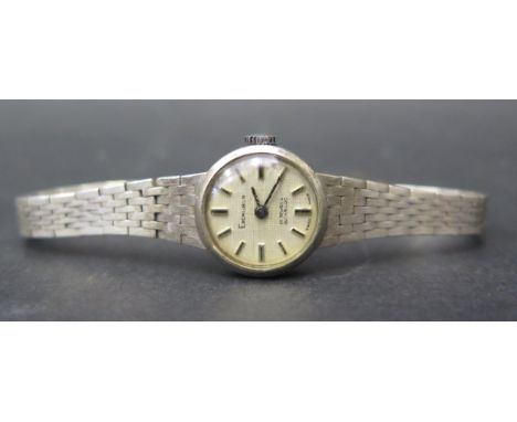 A Ladies EXCALIBUR Silver Cased Wristwatch with 17 jewel manual wind wristwatch, running 