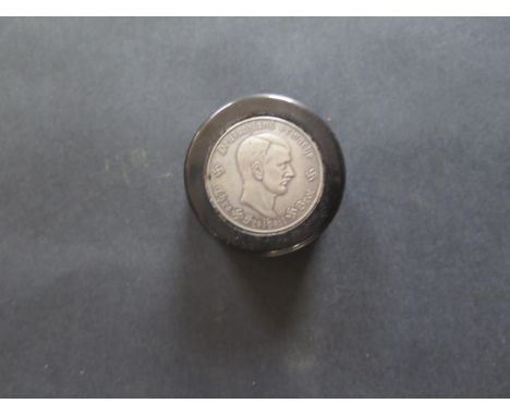 A Hitler Coin Snuff Box, 5cm diam.