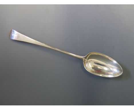 A George III Silver Basting Spoon engraved with a dagger and gauntlet, 30cm, London 1813, G? W.F?, 97g 