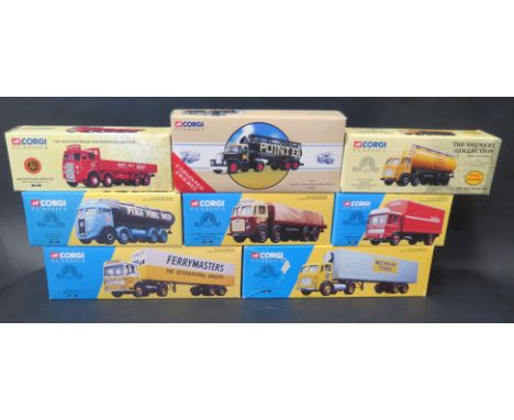 Eight Corgi Classics 1:50 Scale Model Commercial Vehicles Boxed 