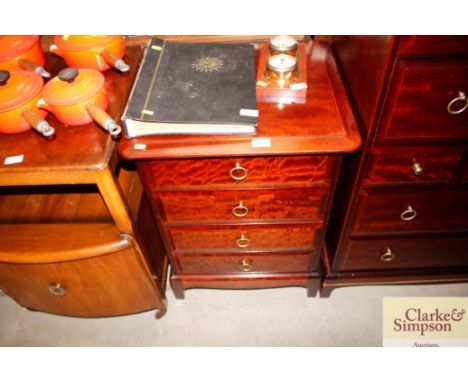A Stagg four drawer bedside chest