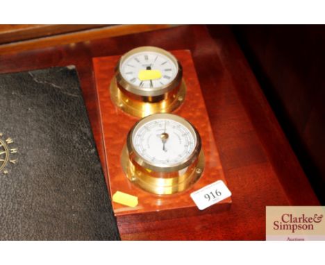 A Wempe Chronometer and Barometer set