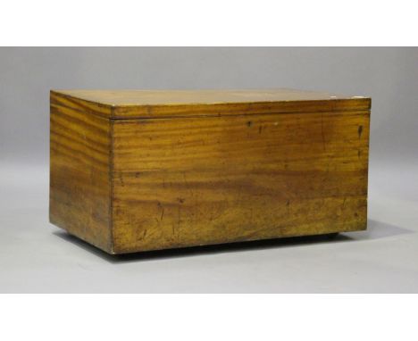 A 19th century camphor trunk with hinged lid and castors, height 54cm, width 105cm, depth 60cm.Buyer’s Premium 29.4% (includi
