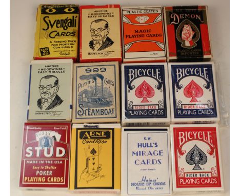 A large collection of playing cards, including trick and gimmick packs. Provenance: by descent from the family of Barry Murra