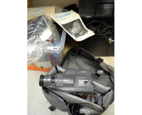 Quantity of assorted camera equipment to include tripod, camera, lenses, chargers, some cases ETC Condition reports provided 