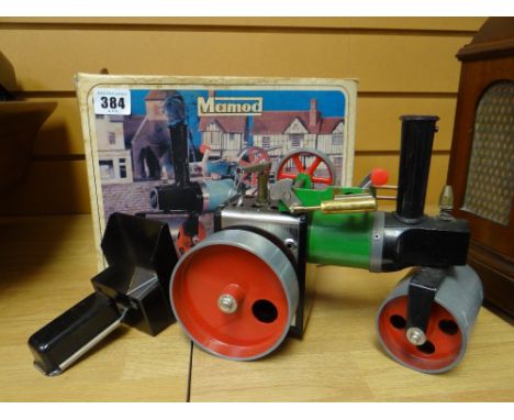 A Mamod steam roller miniature steam engine SR1A with box Condition reports provided on request by email for this auction oth