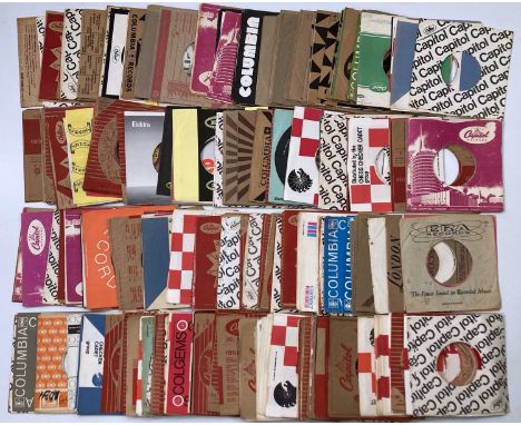 ORIGINAL US 7" COMPANY SLEEVES (MIXED LABELS). Wicked collection of around 300 x original US 7" company sleeves ideal for mat