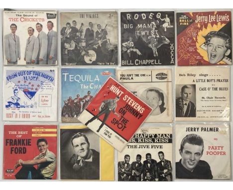 ROCKABILLY/ ROCK N ROLL/ COUNTRY - 7" P/S / EPs. A smashing pack of 13 7" singles. Artists/ titles include The Crickets - The