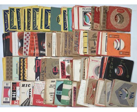 ORIGINAL US 7" COMPANY SLEEVES (MIXED LABELS). Wicked collection of around 300 x original US 7" company sleeves ideal for mat