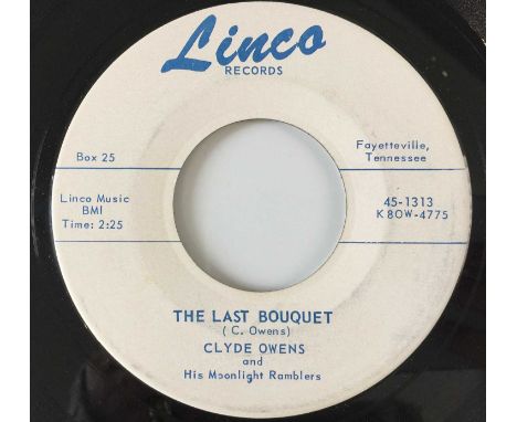 CLYDE OWENS - THE LAST BOUQUET 7" (LINCO RECORDS - 45-1313). A copy of Clyde Owens and His Moonlight Ramblers - The Last Bouq