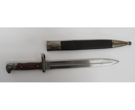 Imperial German Seitengewehr M1871/84 Bayonet 10 inch, single edged blade.  Wide fuller running through the point.  Forte wit