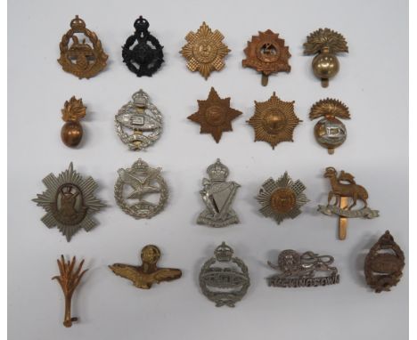 Selection of Various Badges including plastic economy, KC Royal Tank Corps ... Darkened, KC East Lancashire (blades) ... Blac