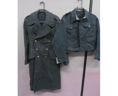 Selection of Civil Defence Uniforms consisting dark blue, woollen, single breasted, closed collar blouse. Lower belt. Patch c