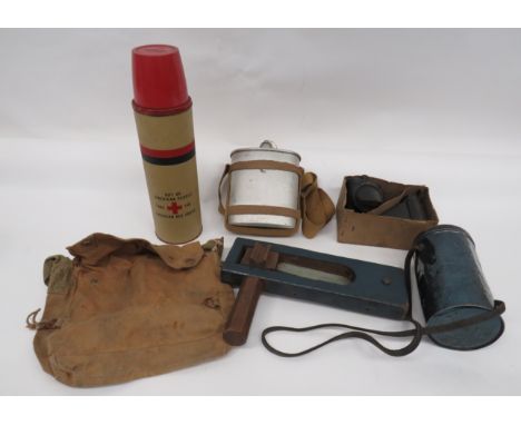 Selection of Various ARP Items consisting thermos flask marked “Gift of American People Thru The American Red Cross” ... Blue