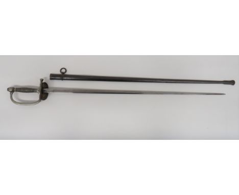 French Model 1887 Grenadier Officer’s Sword 31 3/4 inch, trefoil blade.  The forte with “M1887” and maker’s details dated “18