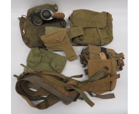 Selection of 1937  Pattern Webbing including “1941” dated revolver holster, complete with matching belt ... Webbing belt ... 