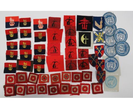 Selection of Various Formation Badges including 6 x printed AA Command ... 5 x embroidery AA Command ... 14 x embroidery 42nd