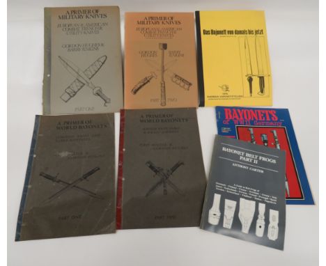 Selection of Bayonet &amp; Knife Books consisting Bayonet Belt Frogs Part II by A Carter ... A Primer of World Bayonets by Wa