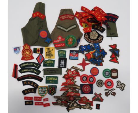 Selection of ACF Titles and Proficiency Badges titles include embroidery Cornwall Cdt Bn LI ... Embroidery Daniel Stewarts an