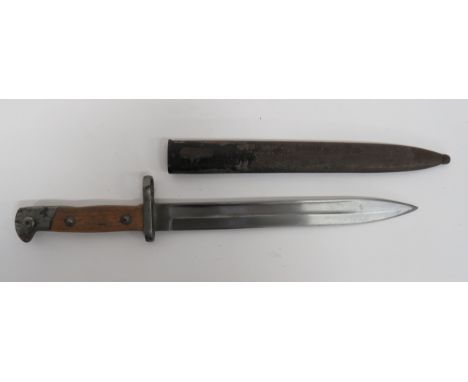 Imperial German Seitengewehr M1871/84 Bayonet 10 inch, single edged blade.  Wide fuller.  Forte with maker “Alex Coppel. Soli