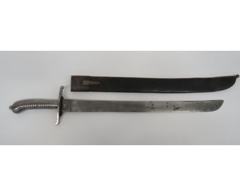 Imperial German M1829 Fachinenmesser Short Sword 18 1/2 inch, single edged, rounded point blade.  Cast steel, one piece cross