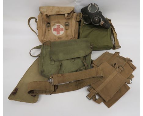Selection of 1937 Pattern Webbing  including 10 x webbing, full, waterbottle, cradles mostly dated “1943” ... Blancoed, small