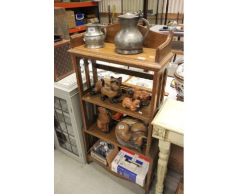 Early 20th century Arts and Crafts Oak Four Shelf Open Bookcase