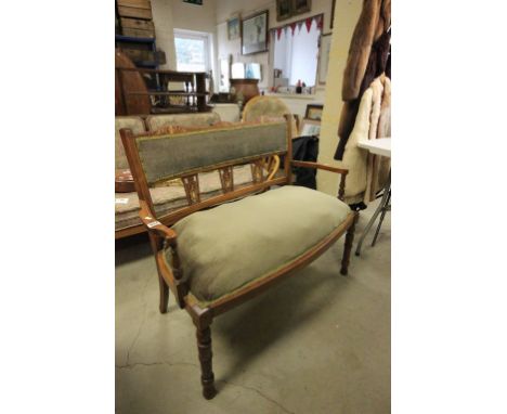 A late Victorian inlaid sofa