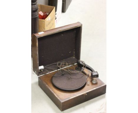 Wooden Cased ' Columbia ' Record Player