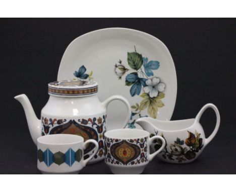 Midwinter tablewear, including coffee pot and two teapots mostly floral designs (1950s onwards) (75 pieces). Patterns include