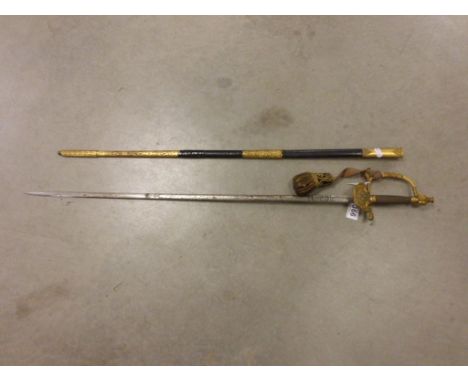 George V Scottish court sword with scabbard 