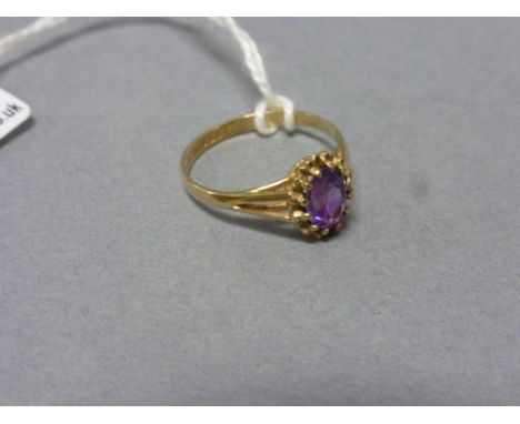 9ct Gold amethyst ring