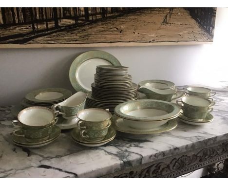 DINNER SERVICE, English Fine bone china royal Worcester 'Embassy', 8 place, 7 piece settings, approx 68 pieces.(Qty) 