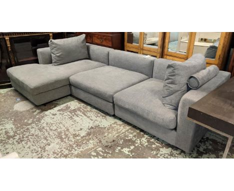 CAMERICH CLOUDS SOFA, grey fabric upholstered, 300cm W approx. 