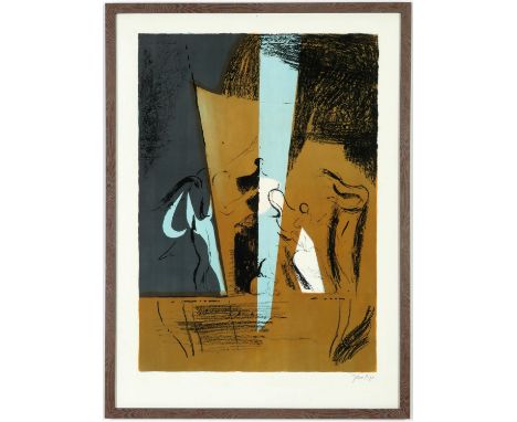 JOHN PIPER, Warkton, Northamptonshire, 80.5cm x 58cm, hand signed lithograph, suite: a retrospect of Churches, 1964. (Subject