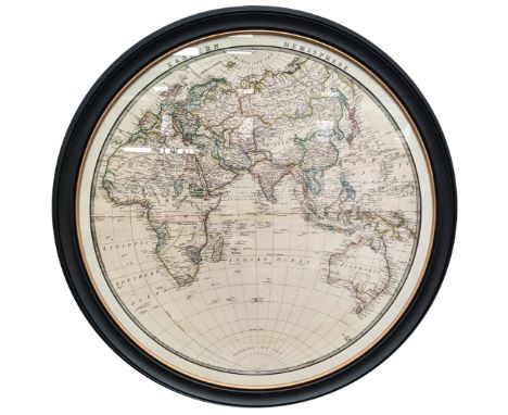 AFTER ALEXANDER FINDLAY (1812-1875), 'Eastern Hemisphere' lithograph, 105cm diam, framed. 