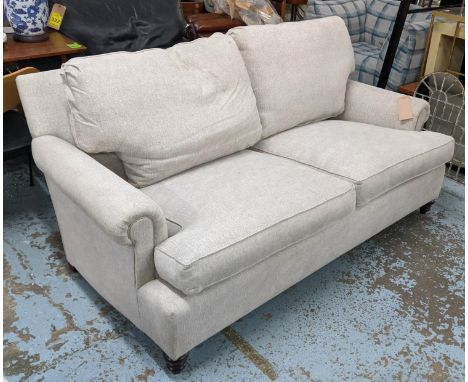 SOFA, 182cm W x 79cm H, in neutral woven fabric. 