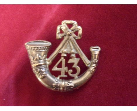 43rd Monmouthshire (Light Infantry) Regiment of Foot (Became 1st Battalion Oxfordshire Light Infantry) Glengarry badge of the